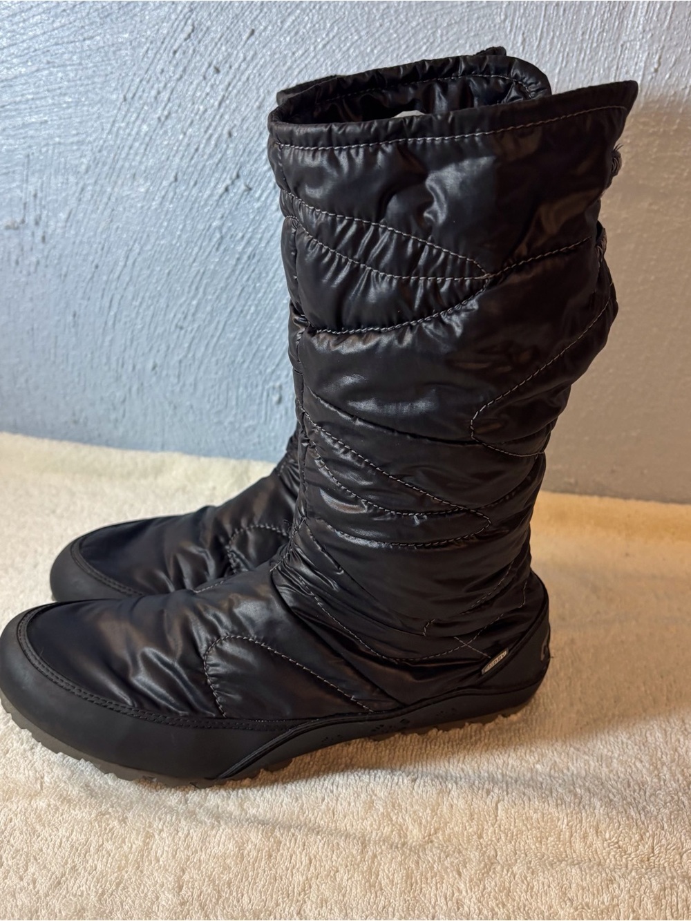 Merrell Black Quilted 100g Insulated Winter Boots for Women SZ 9 Haven 12” Tall